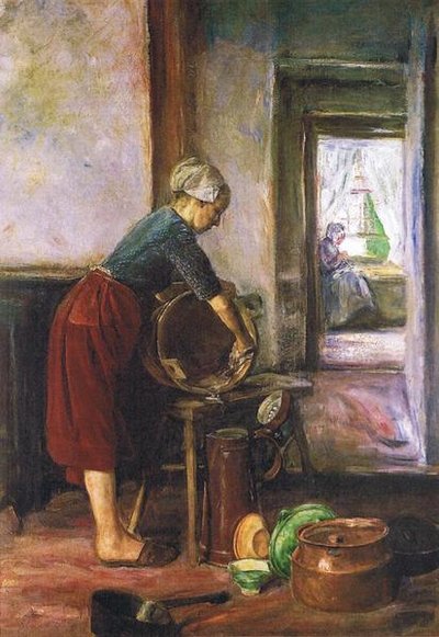 In the Kitchen by Max Liebermann